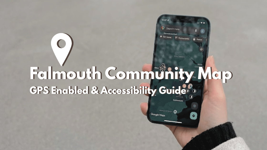 Falmouth and Penryn community map 2026 with GPS navigation and campus accessibility information